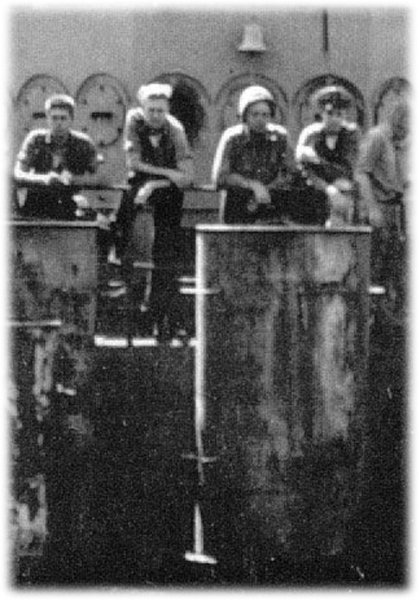 Coastguard archive picture-.jpg - Edward DiGiovanniSee Damage to LST-884 above for full photo. Still attempting to determine who is who... Family says Edward is there. National Archives photo